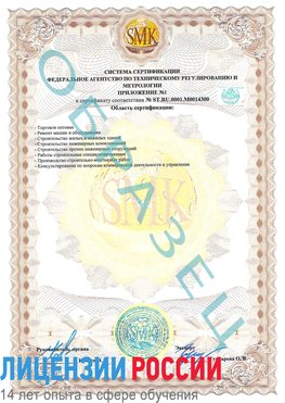 Образец сертификата соответствия (приложение) Пермь Сертификат OHSAS 18001