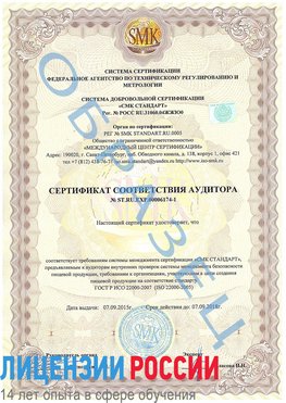 Образец сертификата соответствия аудитора №ST.RU.EXP.00006174-1 Пермь Сертификат ISO 22000
