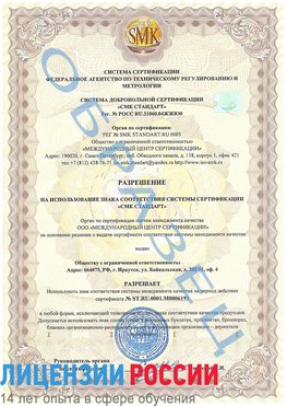 Образец разрешение Пермь Сертификат ISO 50001